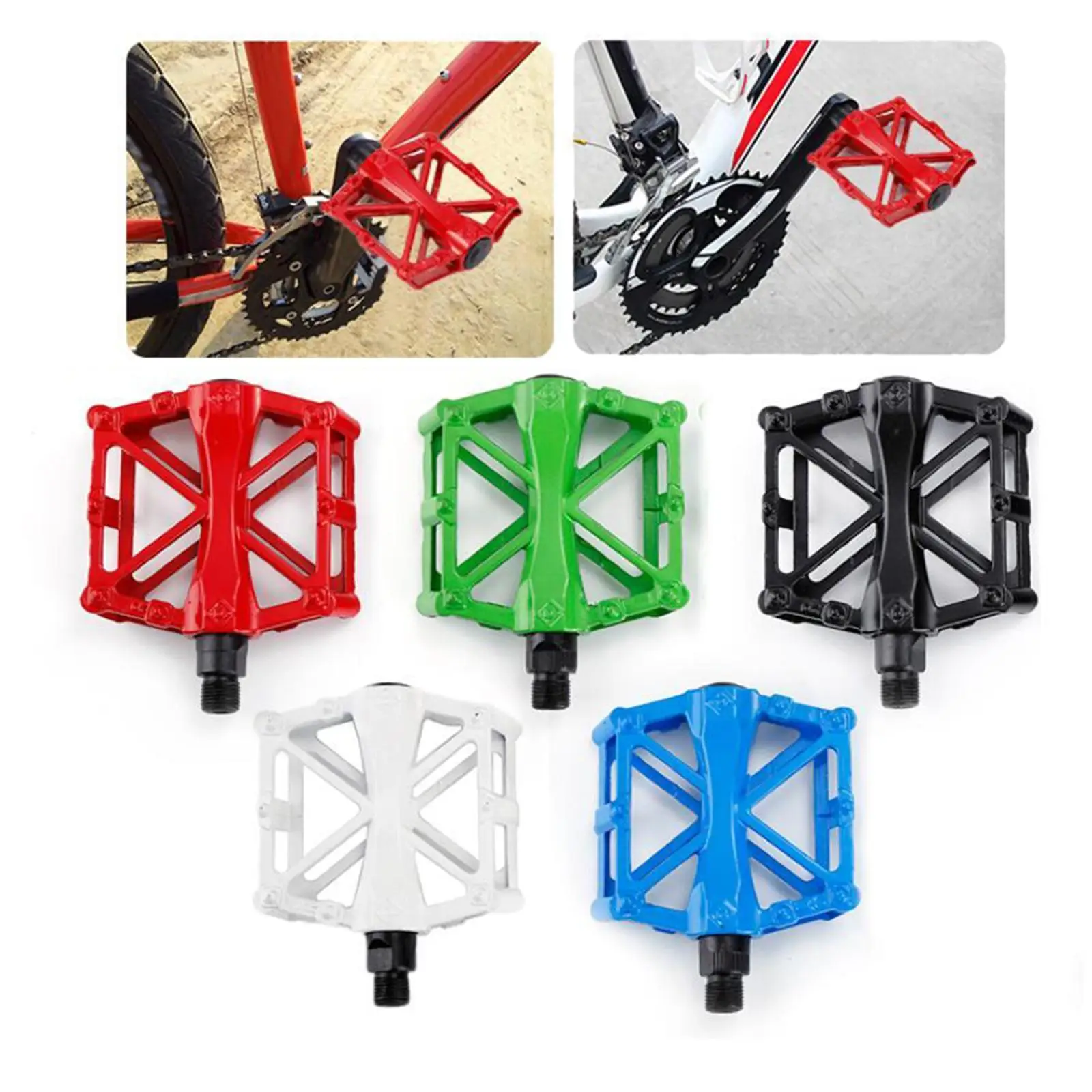 Mountain Bike Flat Pedal Non- 9/16 Inch Sealed Bearing Platform Pedals,