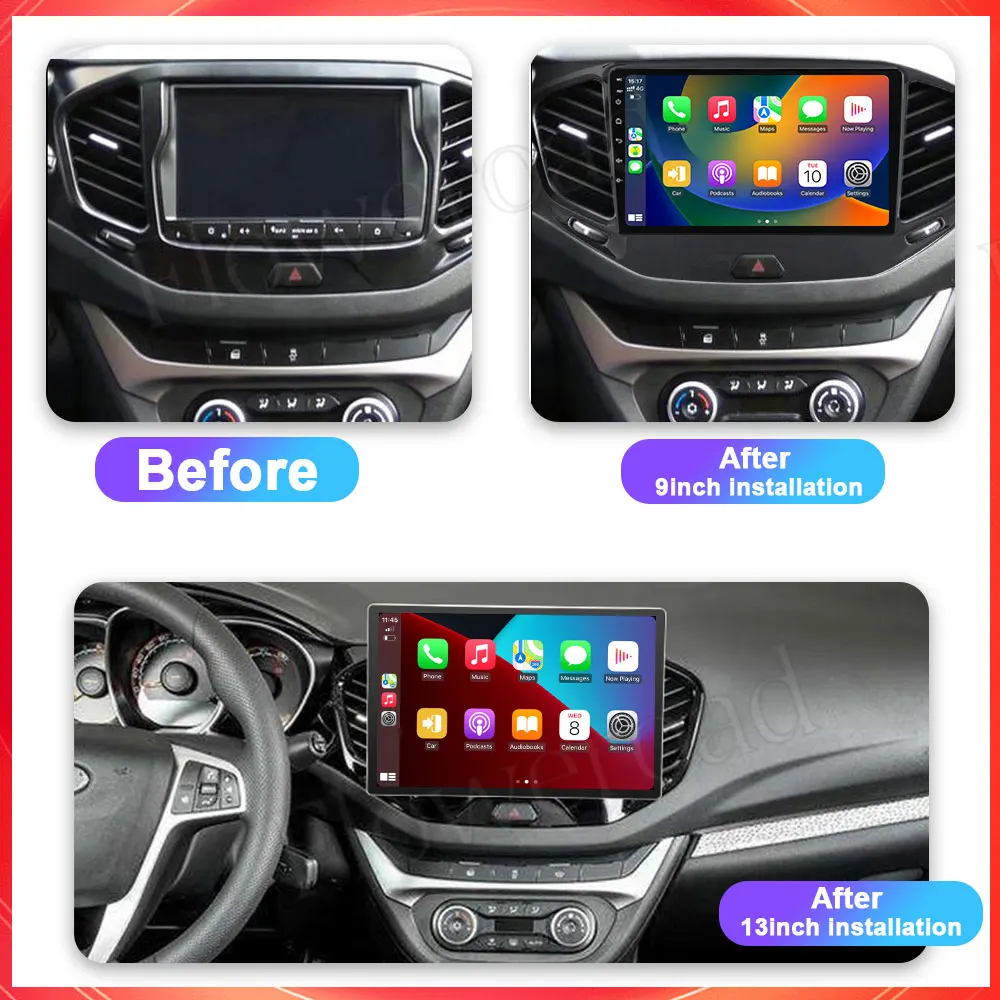 Android Auto For LADA Vesta Cross Sport 2015 - 2019 Car Radio Multimedia Player Stereo Navigation GPS Carplay Screen DVD Monitor