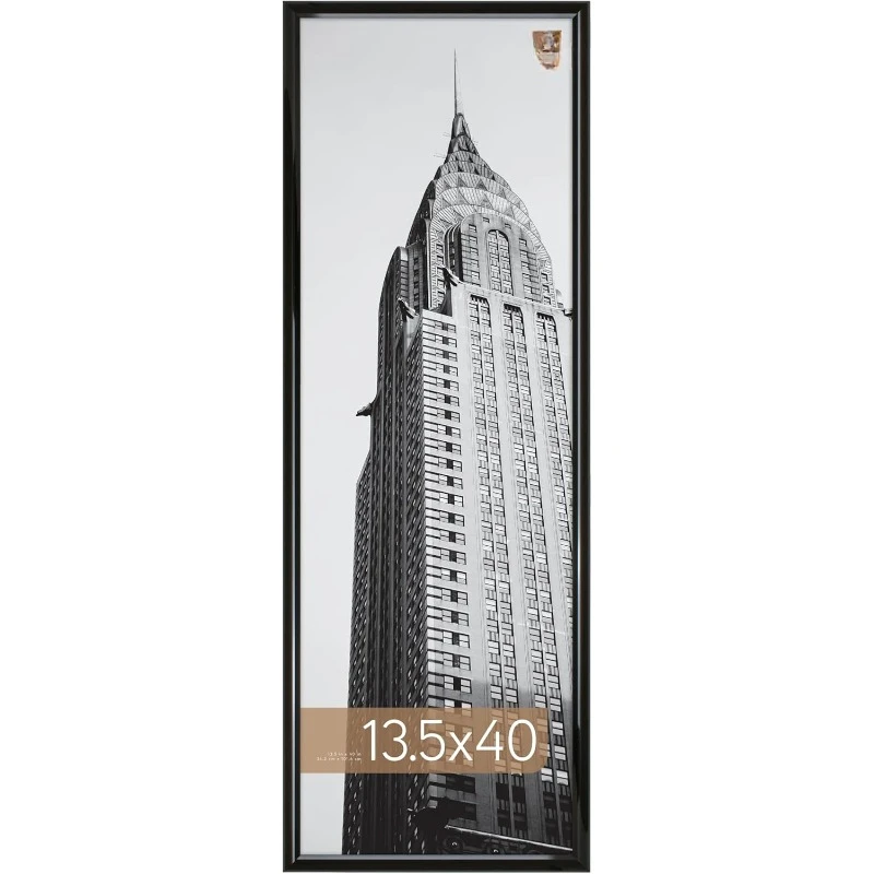

Trendsetter 13,5x40 Рамка для плакатов Черная глянцевая, вертикальная и горизонтальная настенная большая фоторамка для фотографий,