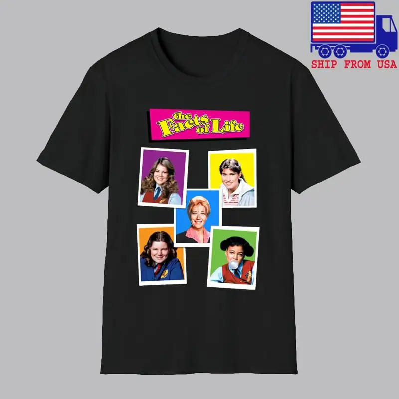 The Facts Of Life Retro Tv Show Men'S Black T Shirt Size S 5Xl