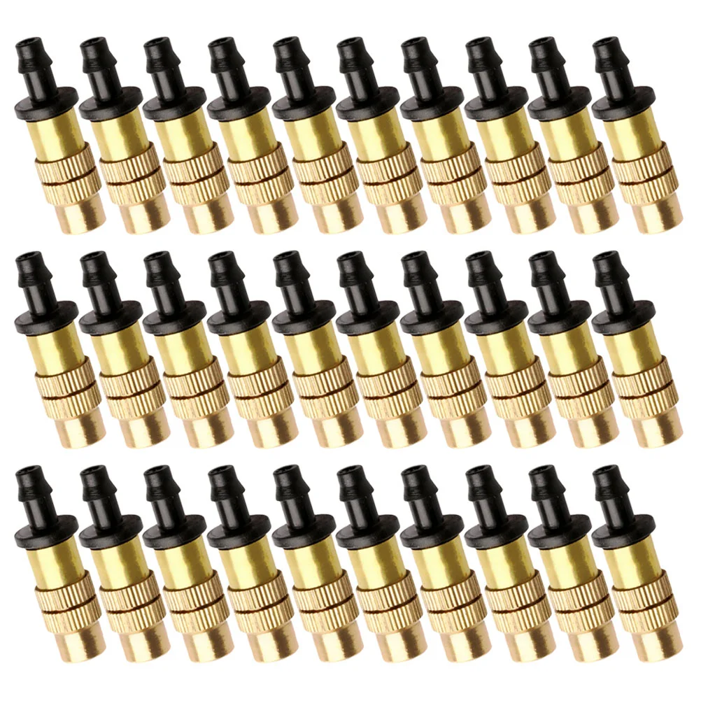 

50 Pcs Drip Irrigation Nozzle Sprinkler Head Adjustable Spray System Water Copper Atomizing Nozzles Misting