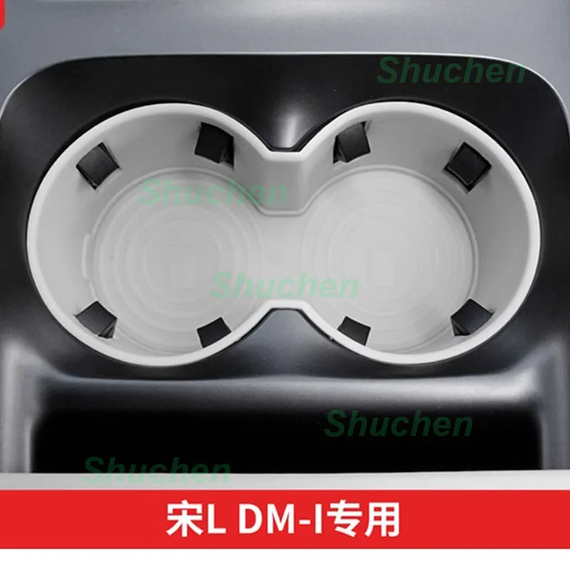 Car Central Cup Holder Storage Box for BYD Qin L DMI 2024 Center Console Cup TPE Anti-slip Storage Box Interior Accessories