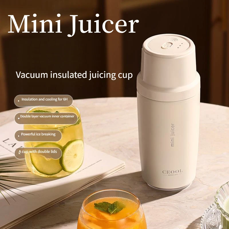 

320ml Portable juicer, Wireless Mini Electric Kitchen Blenders,USB Rechargeable Home Smoothie Fruit Mixer Machine