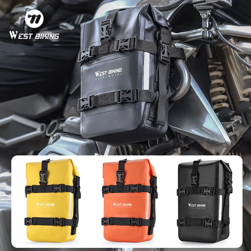 

WEST BIKING 2PCS Motorcycle Bumpers Bag Large Capacity Motorbike Side Frame Storage Bag Waterproof Cycling Bag Accessories