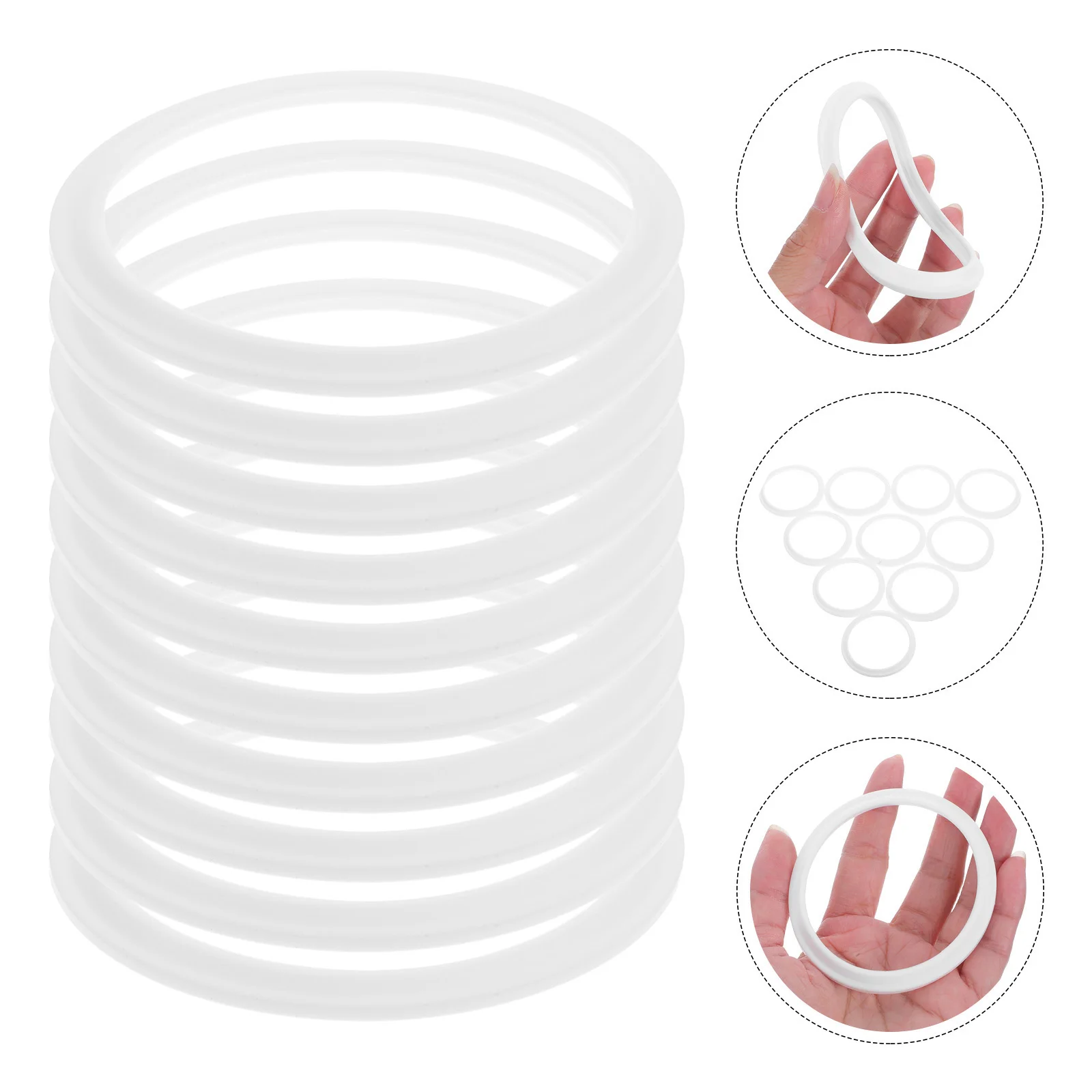 

10pcs Silicone Seal Gaskets Replacement For Lunch Box Leak Proof Sealing Rings Microwave Safe Food Jar Gasket Replacement Seals