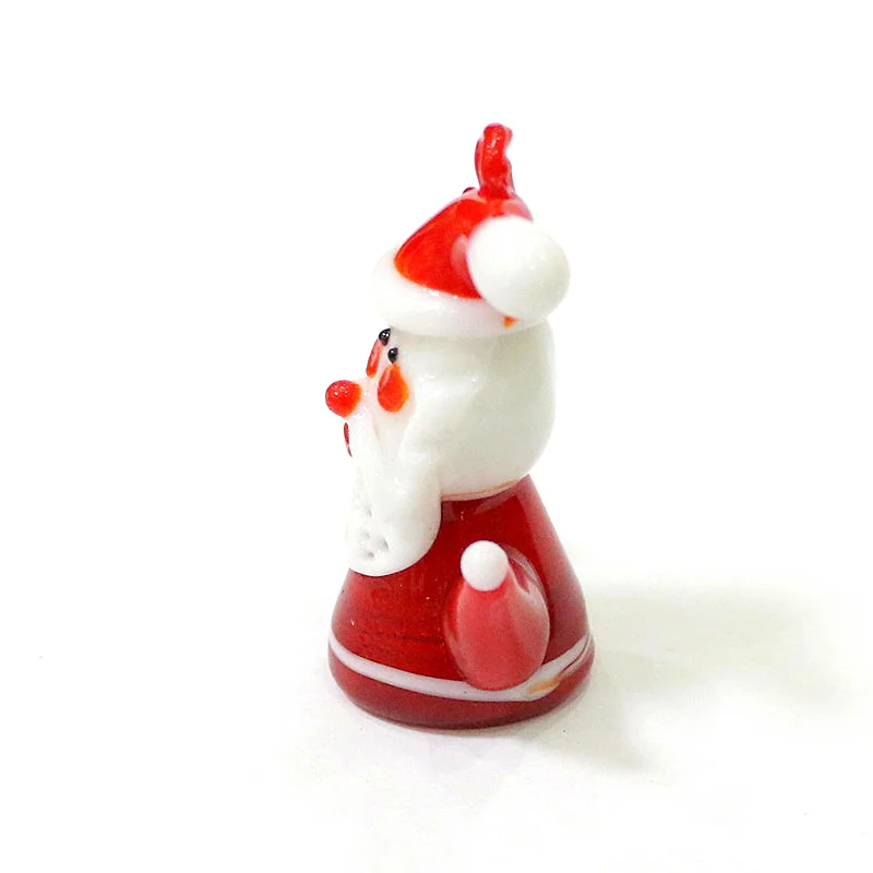Pingente de Vidro do Papai Noel Artesanal Vermelho Decorativo para Árvore de Natal Enfeite Natalino Criativo Fofo e Charmoso Enfeite de Suspender para Decoração Festiva Caseira Presentes de Feriado