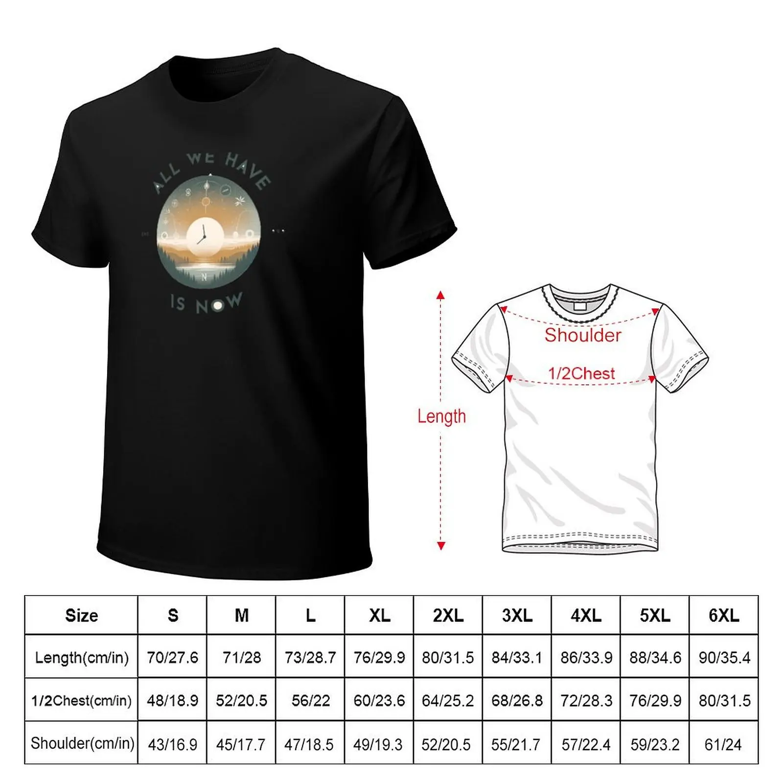 Embrace the Moment: A Timeless Nature Compass T-Shirt Casual Loose Fit Summer Tee Shirt