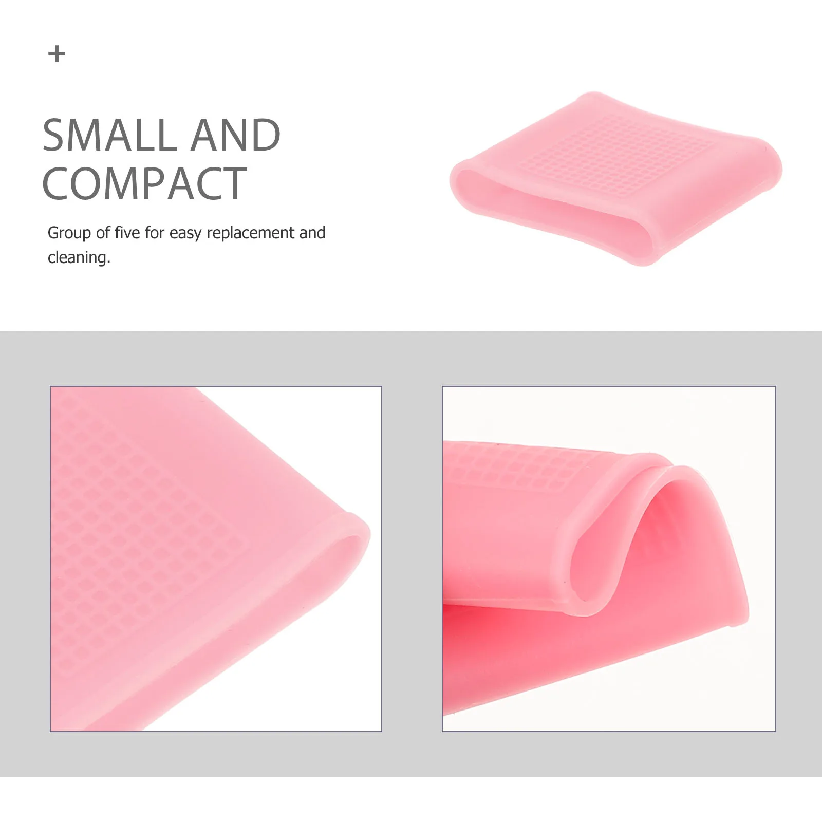

5pcs Golf Anti-skid Finger Protectors Silicone Seamless Thin Wear-resistant Training Bands for Starter Golfer Pink