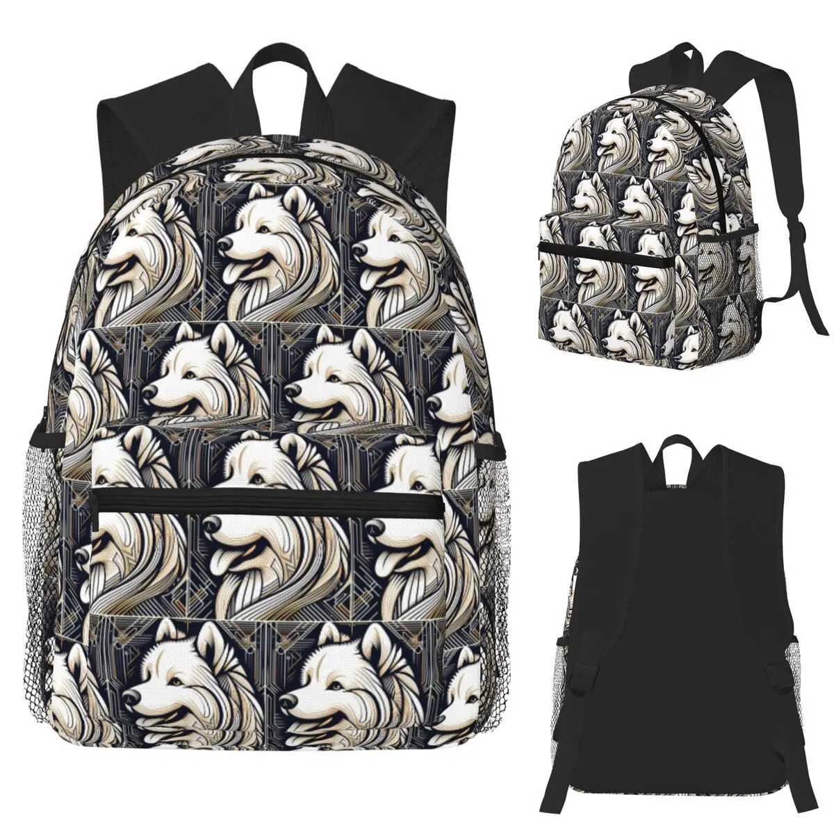 

Samoyed Dog Elegance Artistic Wonder Student Backpack School Bag Hiking Travel Daypack for Men Women Bookbag Shoulder Bags