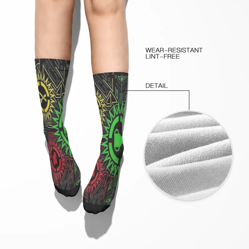 Game Theory-Chaussettes droites imprimées en polyester pour hommes et femmes, bas de printemps, 10e travailleurs