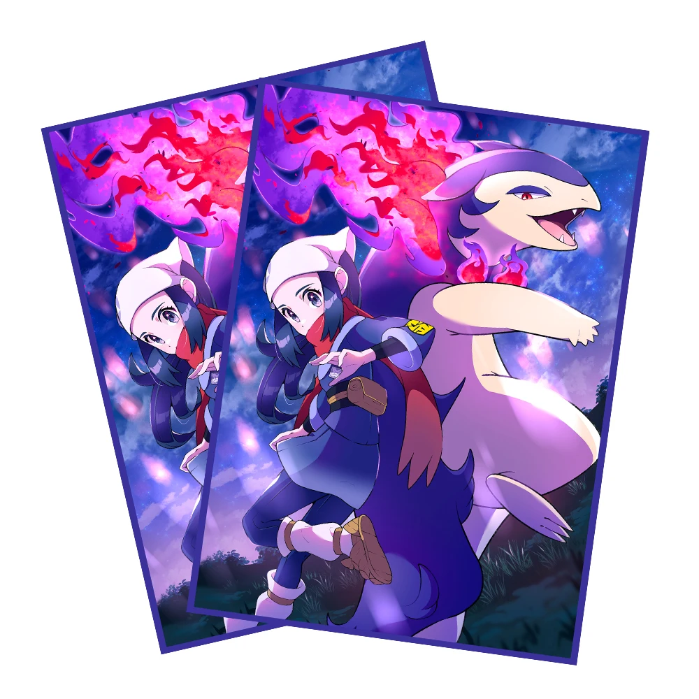 

65 шт./компл. 66X91 мм Diy Self Made Ptcg Trainer Akari рукава для карт цветная вспышка Ptcg Akari защитный чехол для карт аниме карты подарок