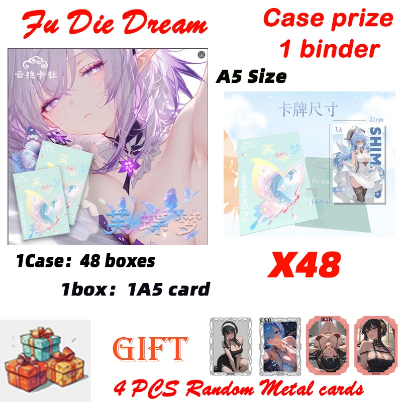 

Wholesale 2025 Newest A5 Size Goddess Story Fu Die Meng Card Board Waifu Yae Miko Keqing Trading Playing Gift