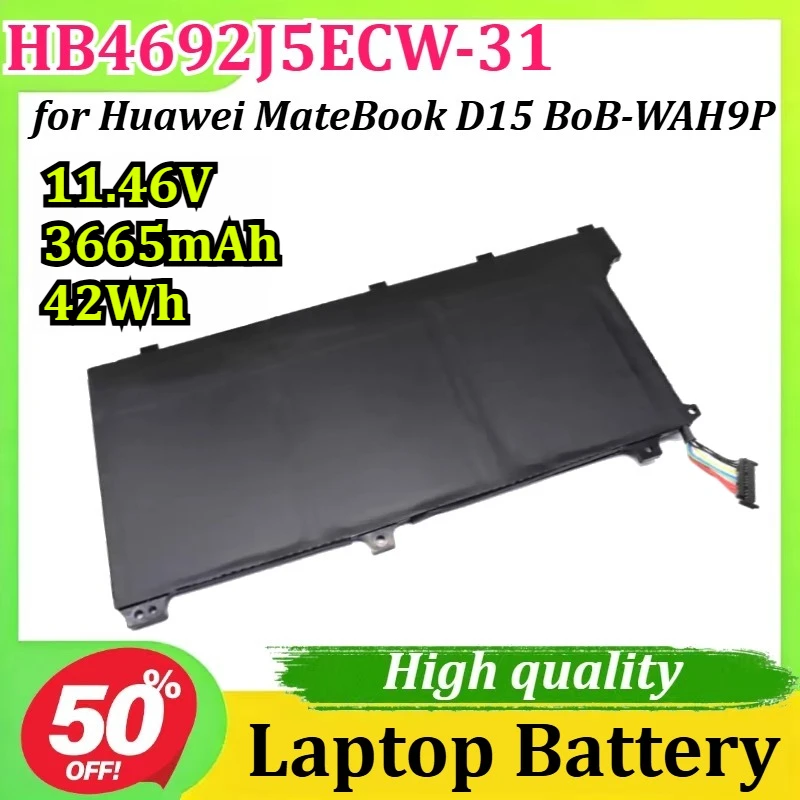 

HB4692J5ECW-31 11.46V 3665mAh 42Wh for Huawei MateBook D15 BoB-WAH9P Laptop Battery