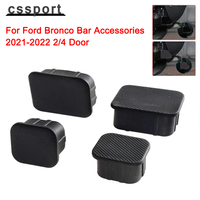 Black Crash Bar End Caps Front Axle Plug 4Pcs Rubber Stopper Cover Protection For Ford Bronco Bar Accessories 2021-2022 2/4 Door