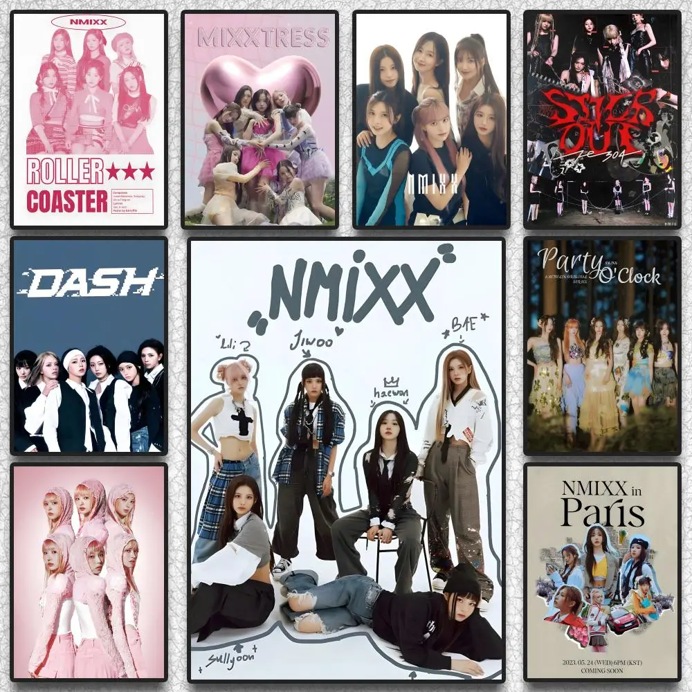 N-NMIXX Musical Group Poster Sticky Wall Art Printing Waterp