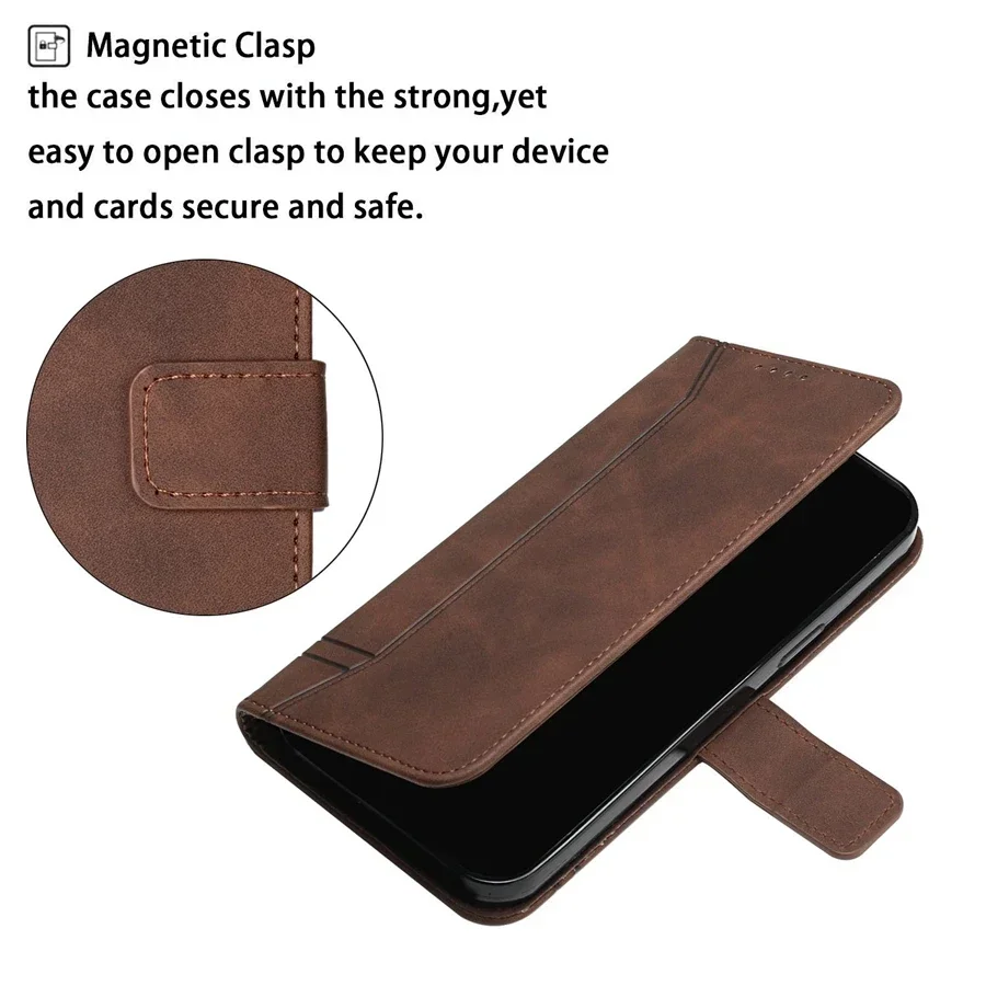 Wallet Card Slot Leather Flip Strap Case For Samsung Galaxy S24 Ultra S23 Plus S22 S21 S20 FE S10 S9 S8 Note 20 Ultra 10 Lite 9