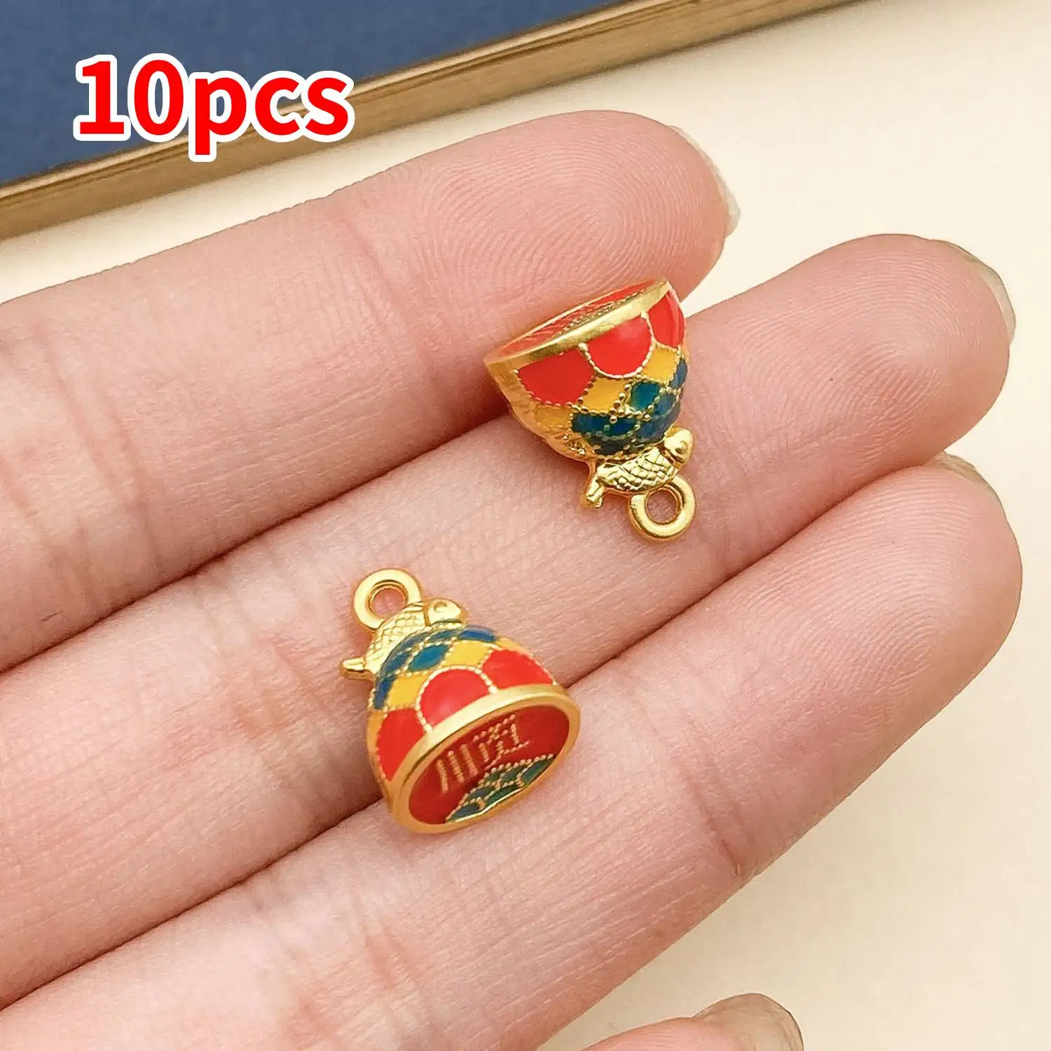 10pcs Gold-plated Metal Charms for DIY Accessories