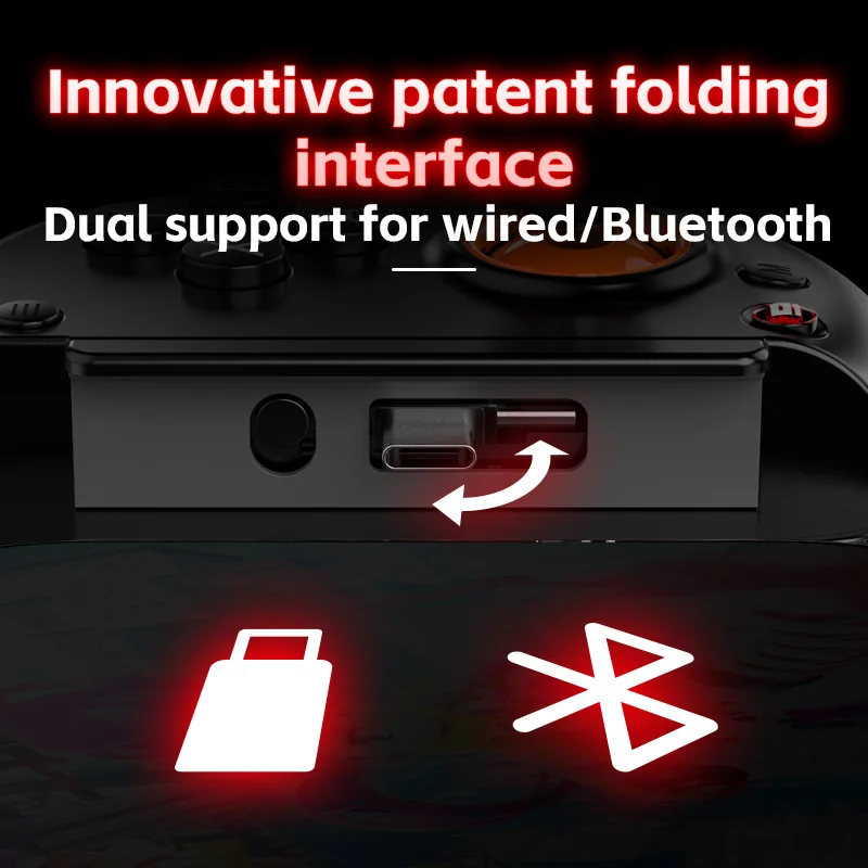 D8 + وحدة تحكم الألعاب اللاسلكية الممتدة للكمبيوتر/PS3/Swicth بلوتوث غمبد المحرك الاهتزاز تلسكوبي أذرع التحكم في ألعاب الفيديو توربو