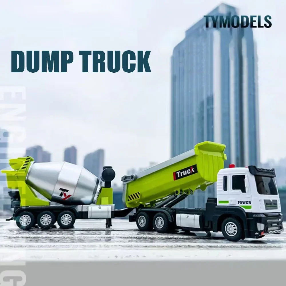 1:32 Dump Truck Toy Cars Alloy Model Doors Opened Engineering Vehicles with Light Sound Tipper Trucks Children's Educational Toy