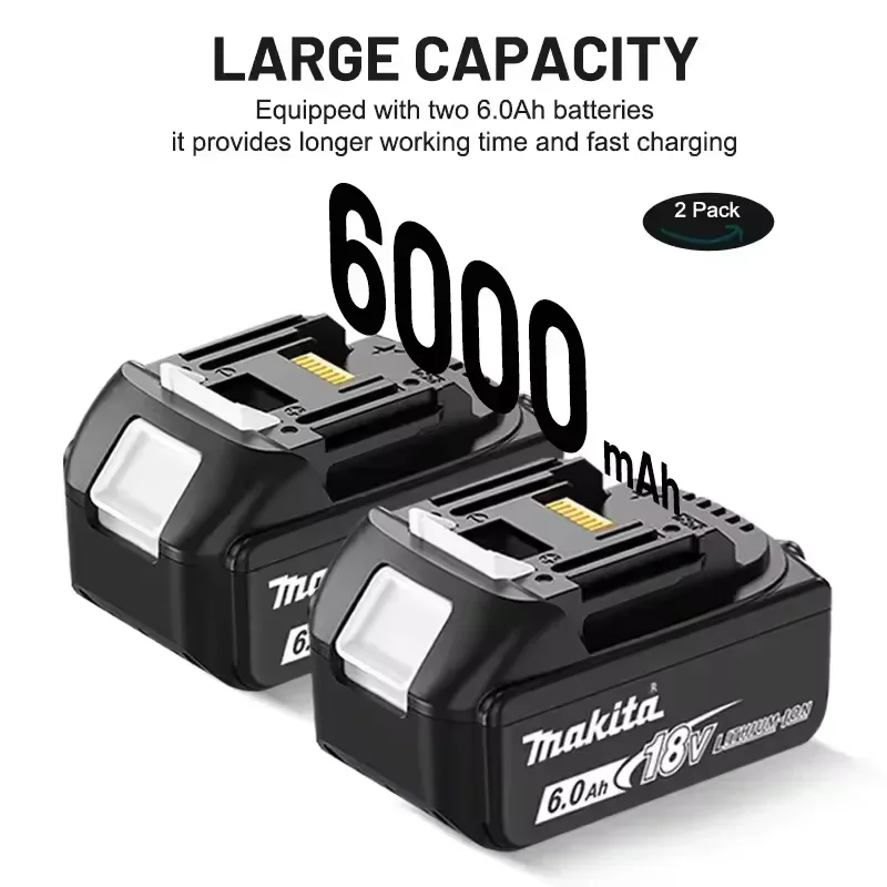 🔋Makita 18v Battery With Charger Rechargeable Lithium Ion for DDF487 BL1880 BL1860B LXT400 Power Tool Makita 18 v Battery