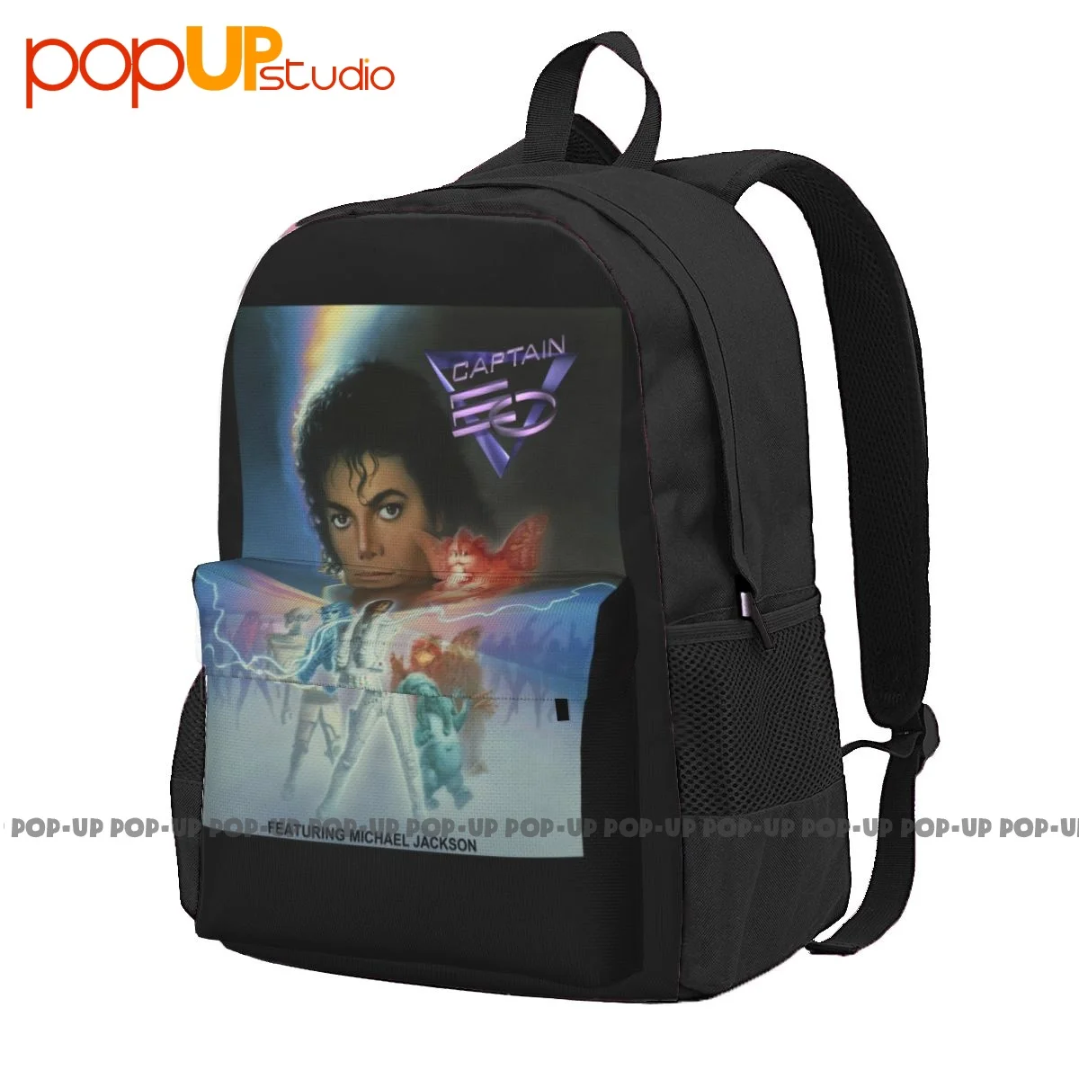 Captain Eo Michael Jackson Large Capacity Backpack Cute Swimming Sports Style Riding Backpack