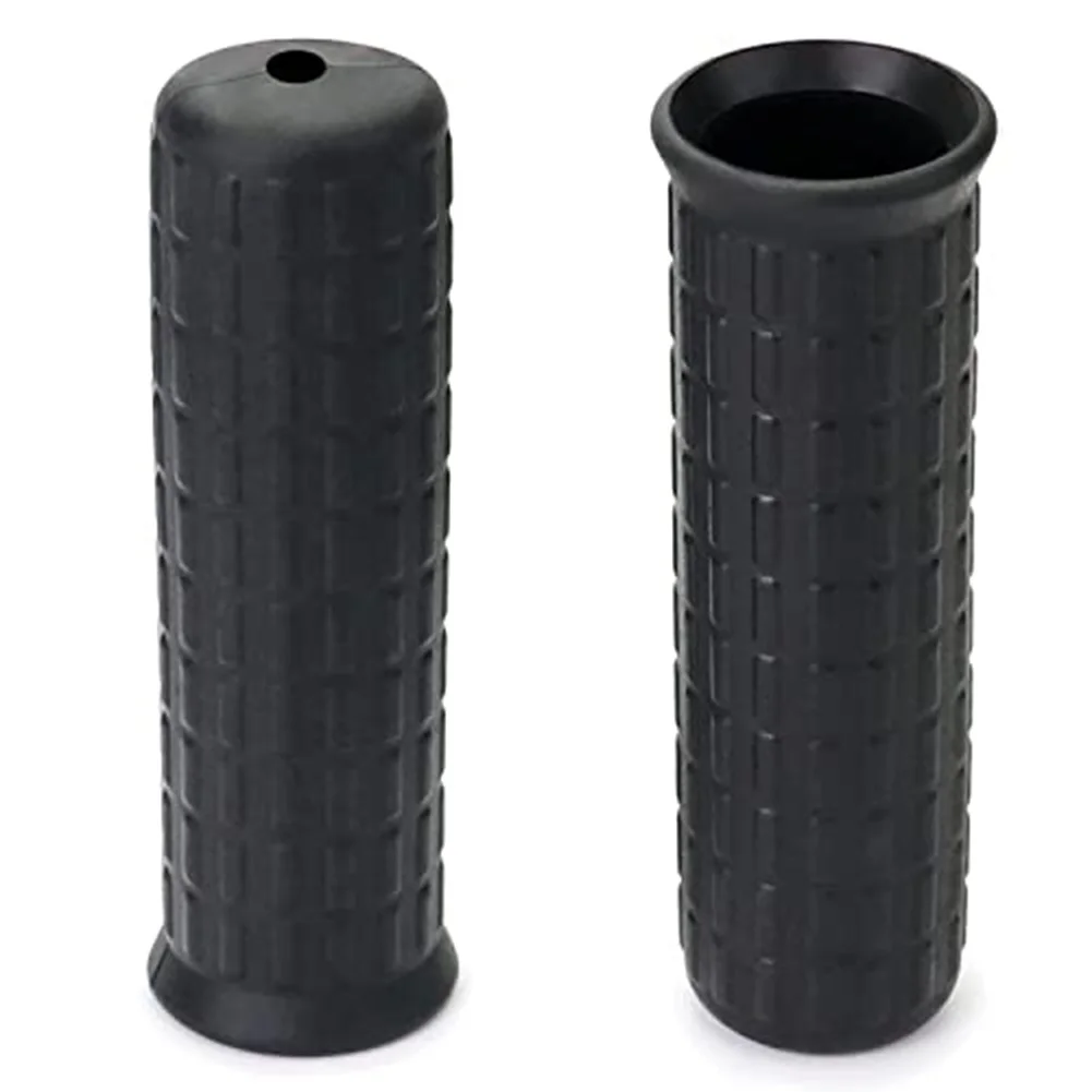 2Pcs Wheelbarrow Rubber Handles Round Tubes Black Replacement Handles 122x42mm Rubber Handle Cover Drum Trucks Hand Trucks Tools