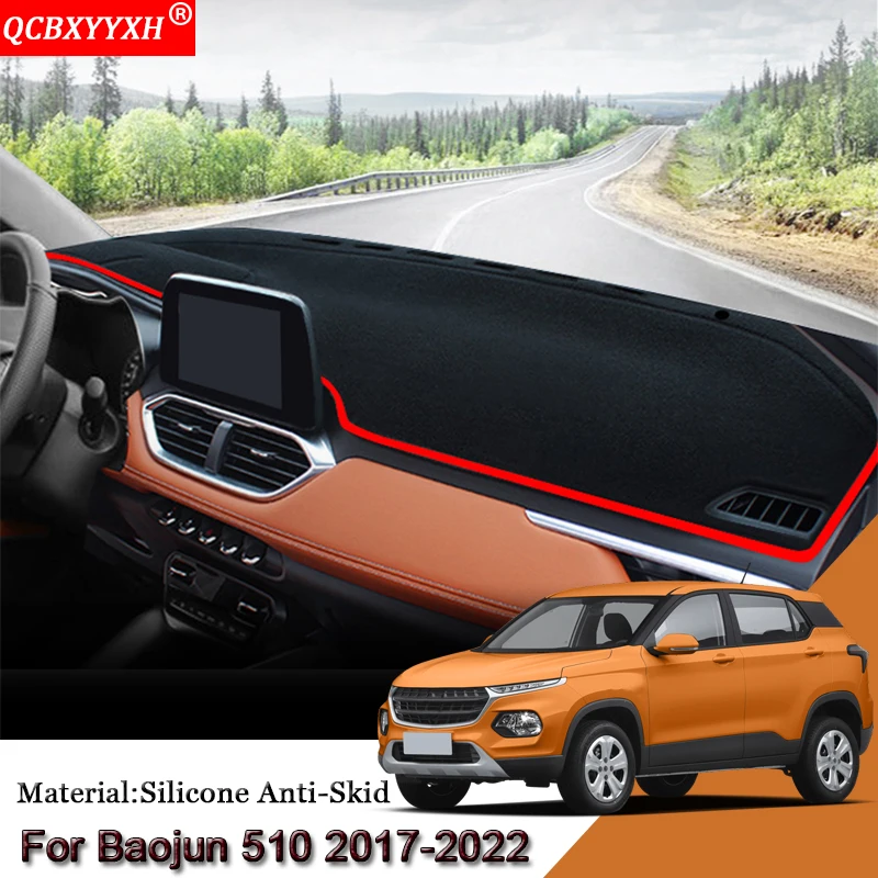 

Car Styling Car Dashboard Protective Mat Shade Cushion Pad Rose Carpet Mat Cover Automobile Accessories For Baojun 510 2017-2022