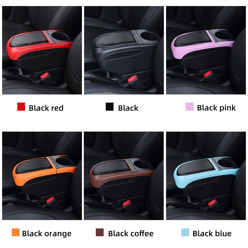 For Seat Ibiza Armrest Box For Seat Ibiza 6j Ibiza 6L Car Armrest Auto Storage Box Retrofit parts Interior Car Accessories Arm