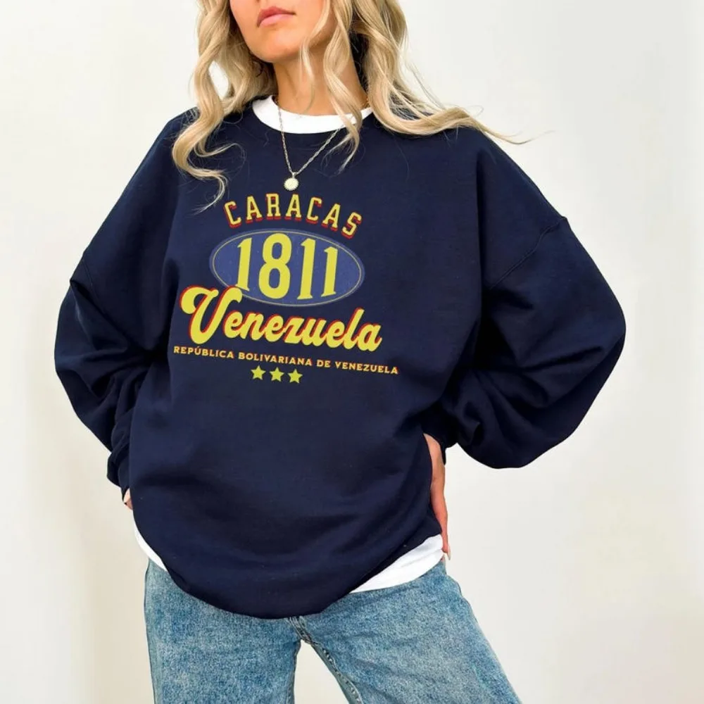 Venezuela Unisex Sweatshirt Venezuela T-shirt Y2k Vintage 2000s Venezuela Sweatshirt met lange mouwen Dames Unisex Hoodies Dames