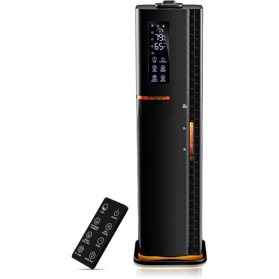 

2.64Gal Humidifiers for Bedroom Large Room Warm and Cool Mist up to 500ft Top Fill Diffuser Ambient Light 3 Mist Modes 24H Time