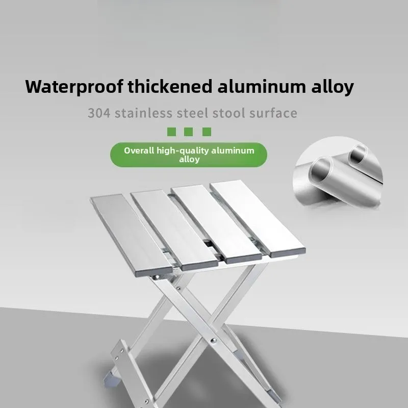 Outdoor Portable Foldable Aluminum Alloy Camping, Picnicking, Fishing, Sketching, Home Use, Simple Folding Bench，Camping Stools