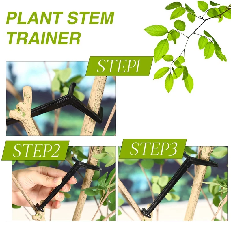 100 PCS Fruit Tree Branch Stretcher, Plant Stem Trainer Black Plastic For Stretch Crotch Branches, Fruit Tree Branch Puller