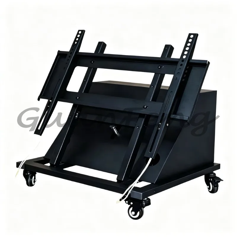 Floor Mobile TV Presenter Stand, Tilt Reverse Viewing Angle Conference Podium Stage Display Bracket