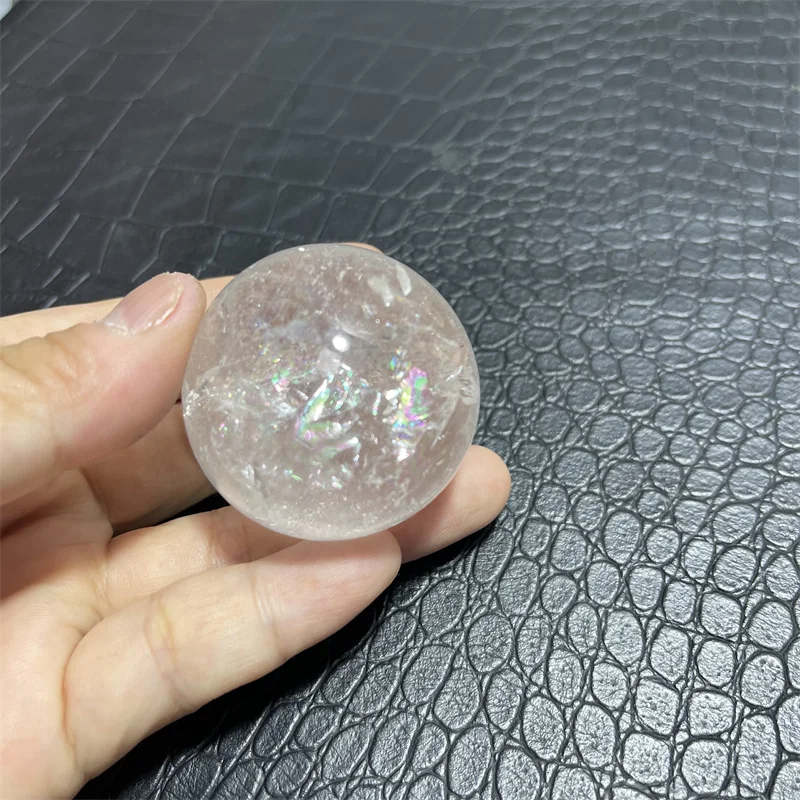 

6шт прозрачный кварцевый Радужный целебный кристалл из натурального драгоценного камня сферический шар 42-45 мм