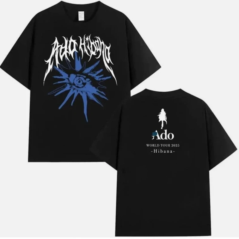

American Ado Hibana Tour 2025 Music Tour Japan Concert T-Shirt Summer New Men's and Women's Streetwear