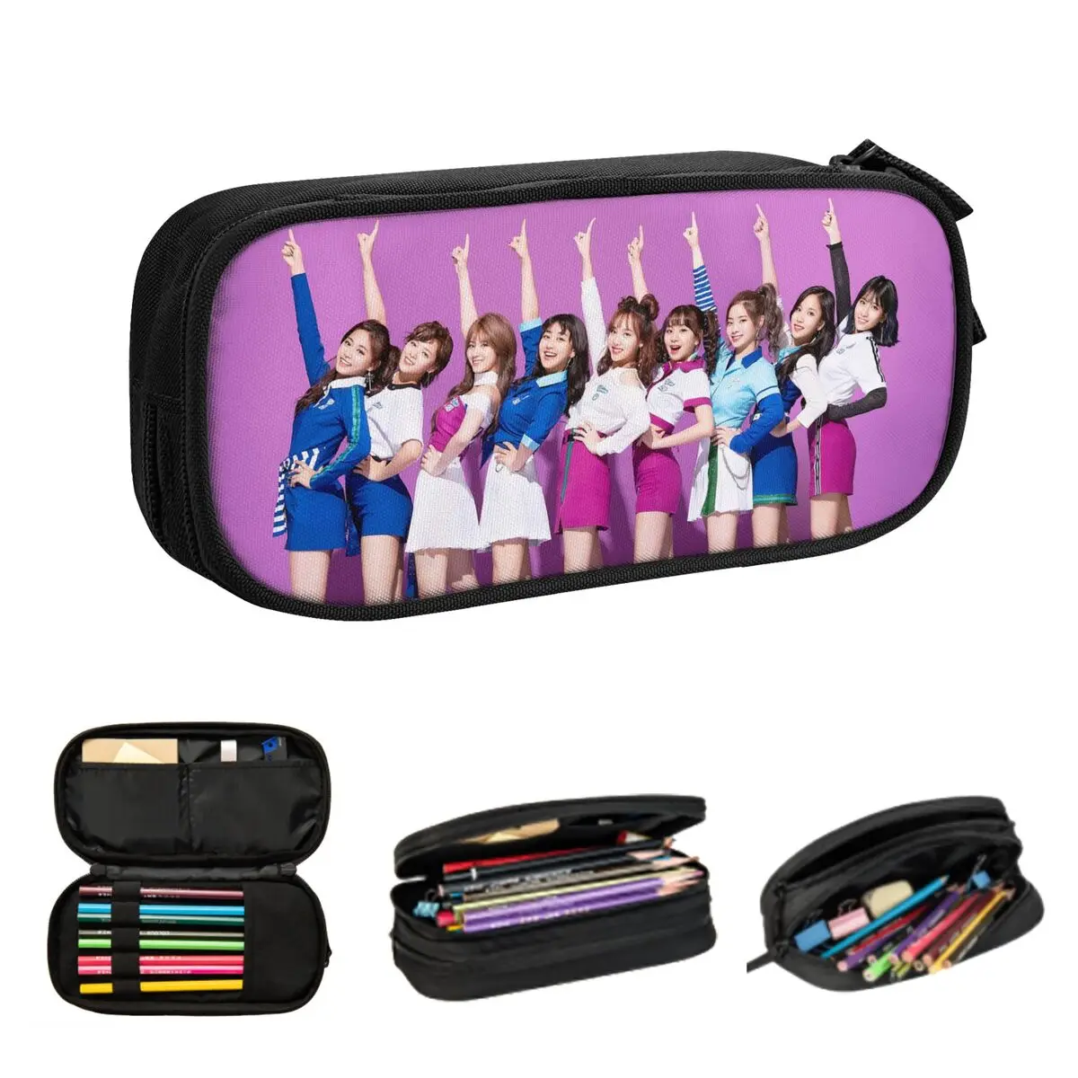 fun kpop singer pencil cases grande armazenamento pen bags pen box pencil pouch para meninos e meninas estudantes papelaria escritorio diversao 01