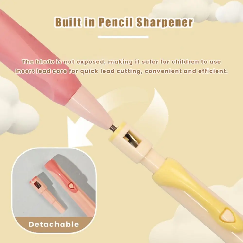 Matite meccaniche HB 2.0mm Penna con tenuta corretta Postura Matita propulsione con temperamatite Strumento di scrittura Matite automatiche Studenti