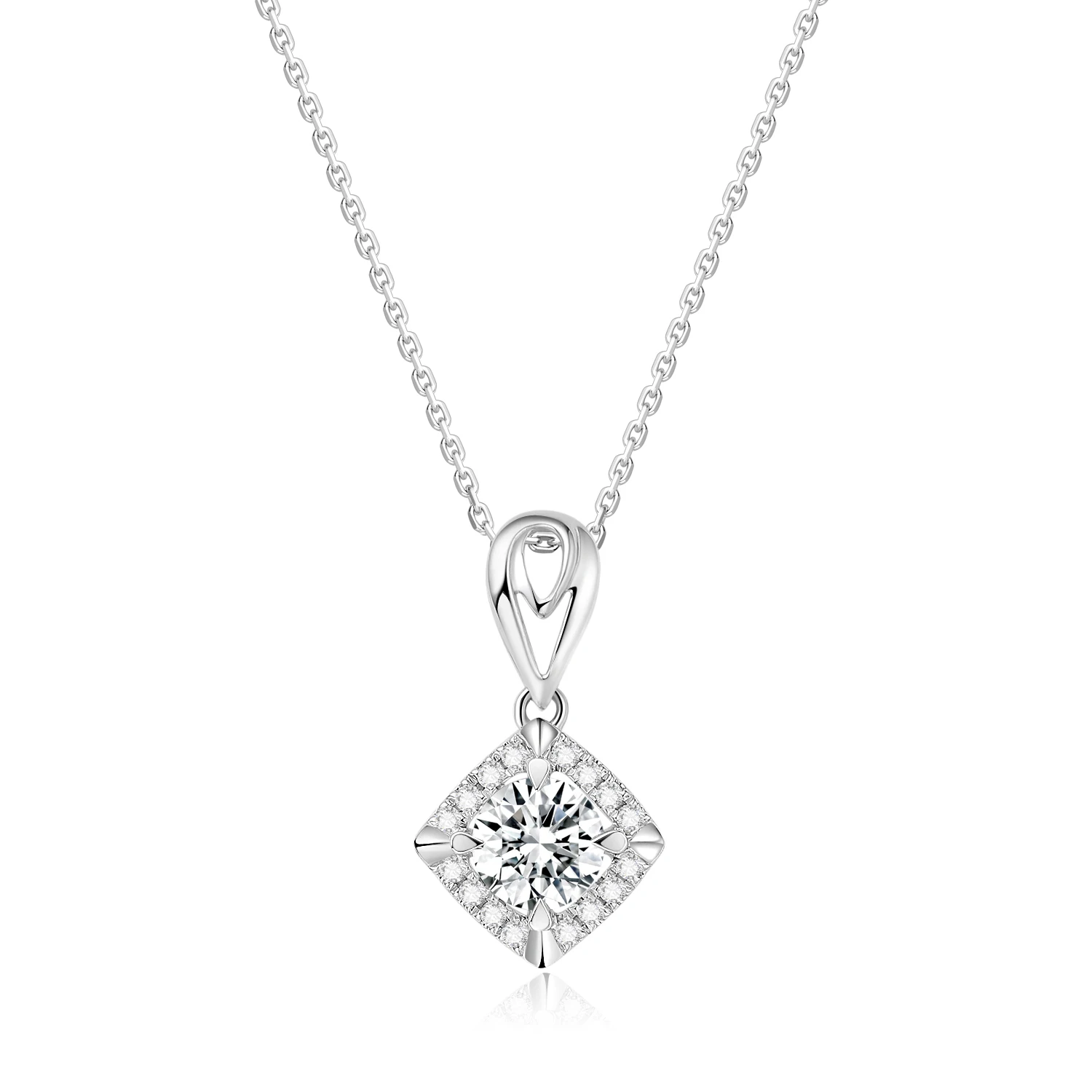 

0.2/0.3ct NGIC/NGTC Certificated Geometry Lab Grown Diamond Pendant 18k White Gold Pendants For Necklace Elegant Jewelry