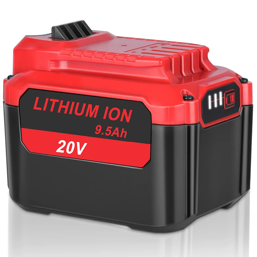 

9.5Ah Craftsman V20 Battery Pack Lithium Ion Compatible for Craftsman CMCB202 CMCB204 CMCB205 CMCB206 CMCB209