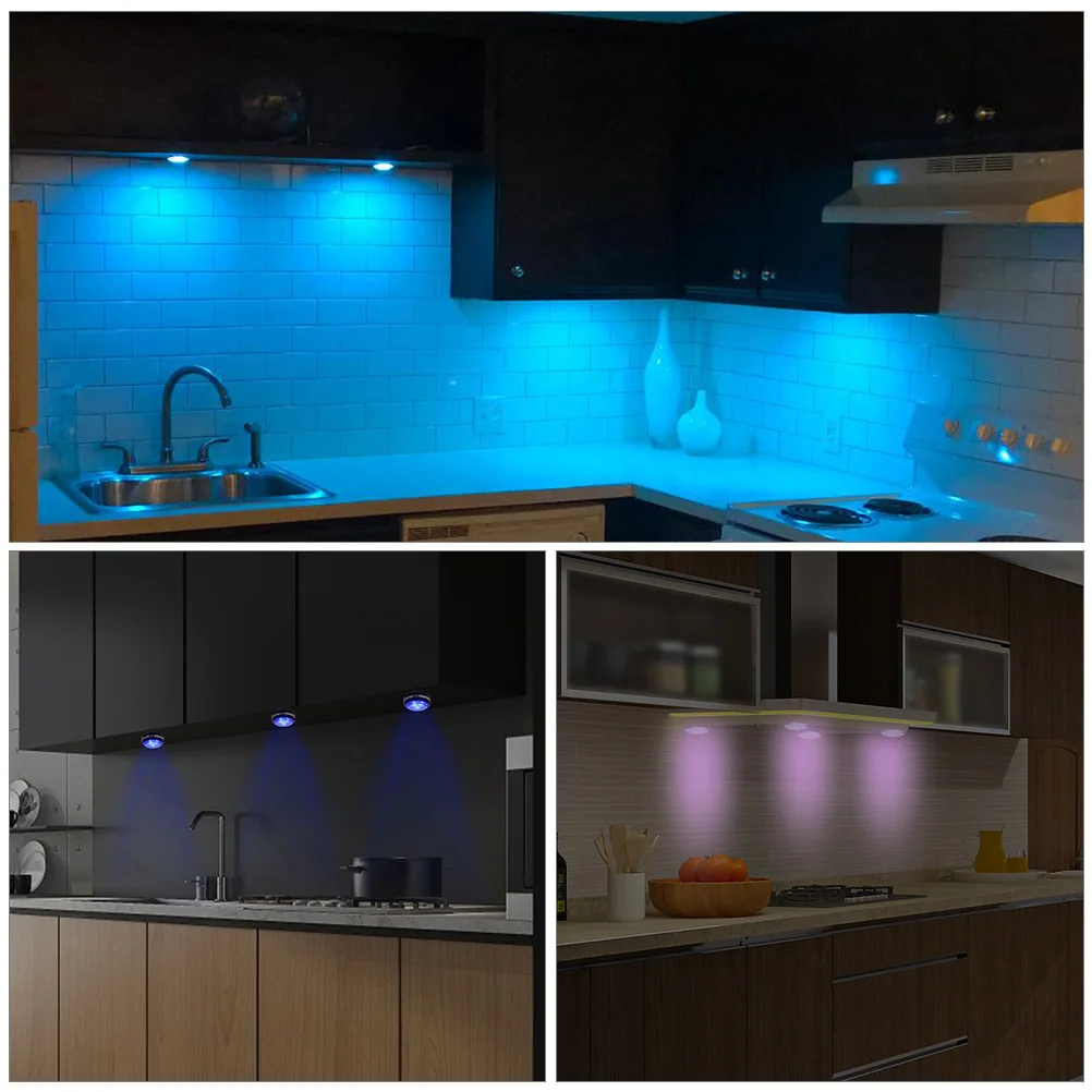 

1Set LED Cabinet Light Remote-Controlled Rgb Night Lamp Wireless Rechargeable Wardrobe Closet Lamp Durable Energy-Saving