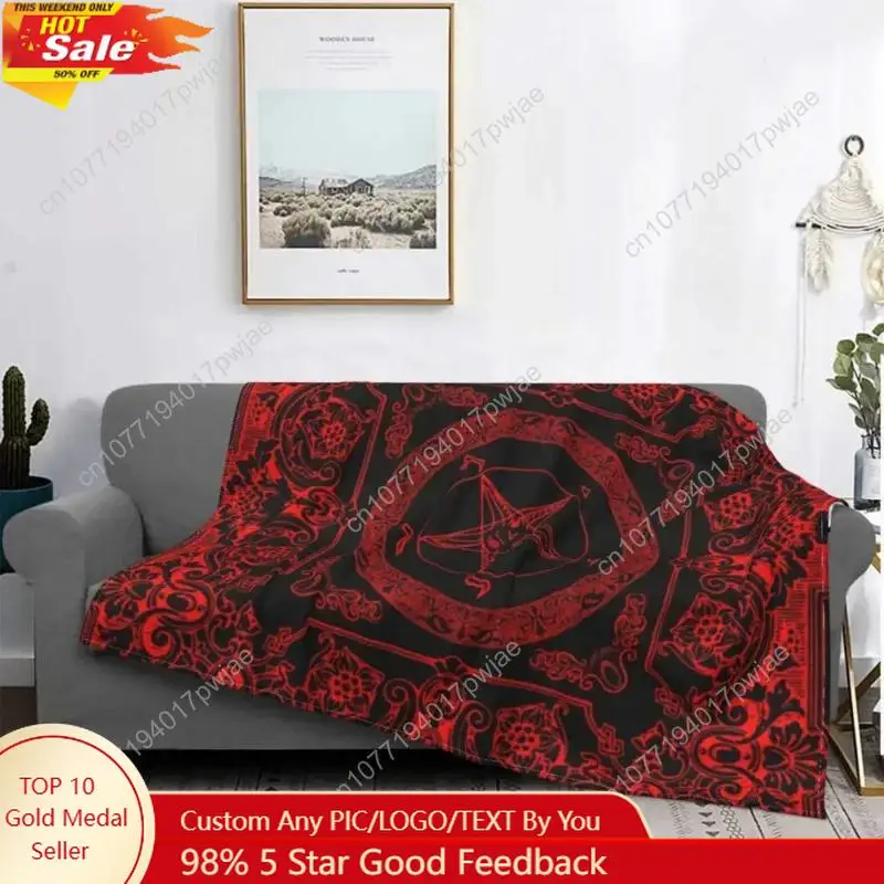 The Sabbatic Goat Baphomet Blankets Warm Flannel Satanic Occult Pentagram Throw Blanket for Custom blankets