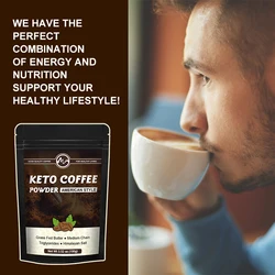 Newly Minch Keto Coffee MCT Coffee Refreshing Low Calorie Appetite Suppression Instant Refreshing Keep Staying Focused Black Set