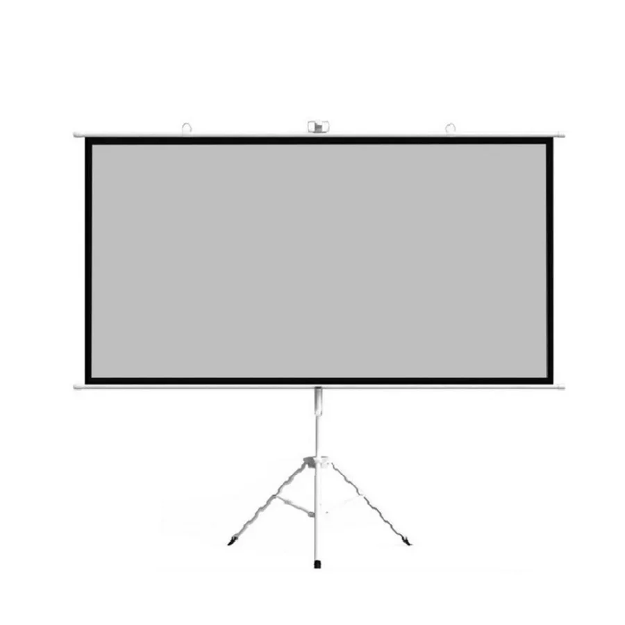 2023 High Quality Projector Screen 120 Inch 16:9 Matt White  Floor Stand Tripod support Portable Projection 