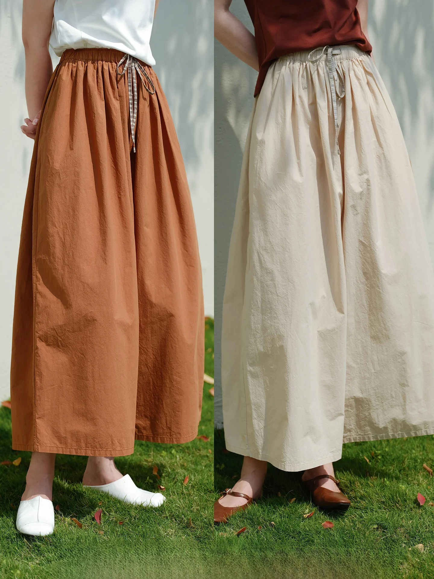 

Original Spring New Light Weight No Sensation Loose Wide Leg Pants 40 Stitches Wax Dye Precision Cotton Casual Trousers