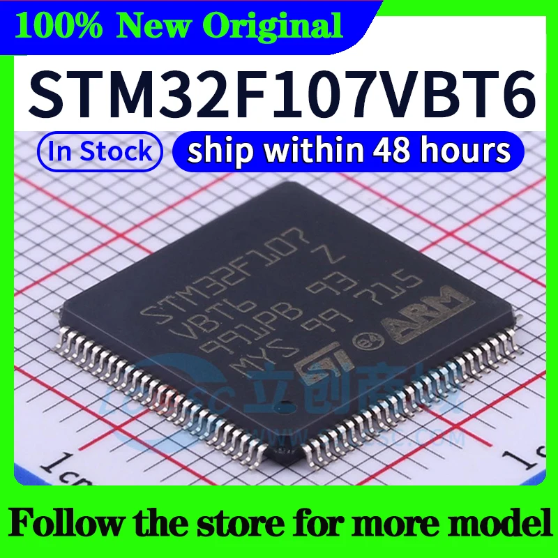 STM32F107VCT6 STM32F107VBT6 STM32F107RCT6 STM32F107RBT6 STM32F107VCH6 Hoge kwaliteit Nieuwe
