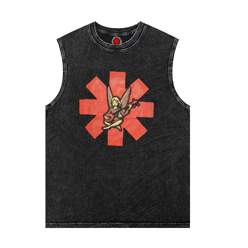 

Roabilly Waed out Svel T-irt ex Cotton Punk Sle round Ne Spring Summer Faion