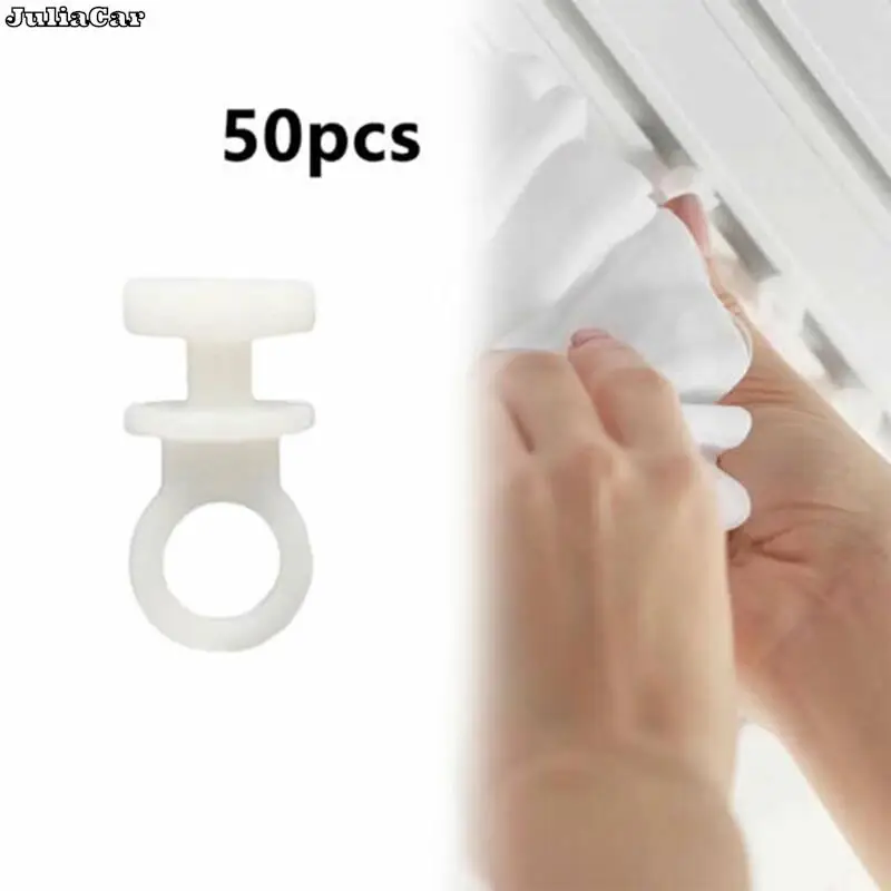 50pcs Plastic Curtain Track Hooks Runner Fit Replacement Accessories For Camper Van Motorhome Caravan Boat