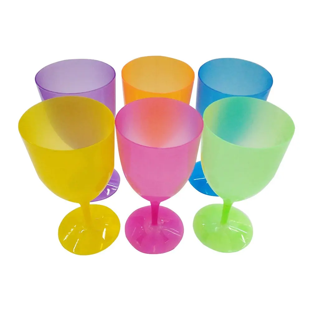 12Pcs Plastic Wine Cups Mini Red Wine Glasses Stylish Cocktail Goblets for Parties Bars Weddings Whiskey Glasses Colorful - view 4