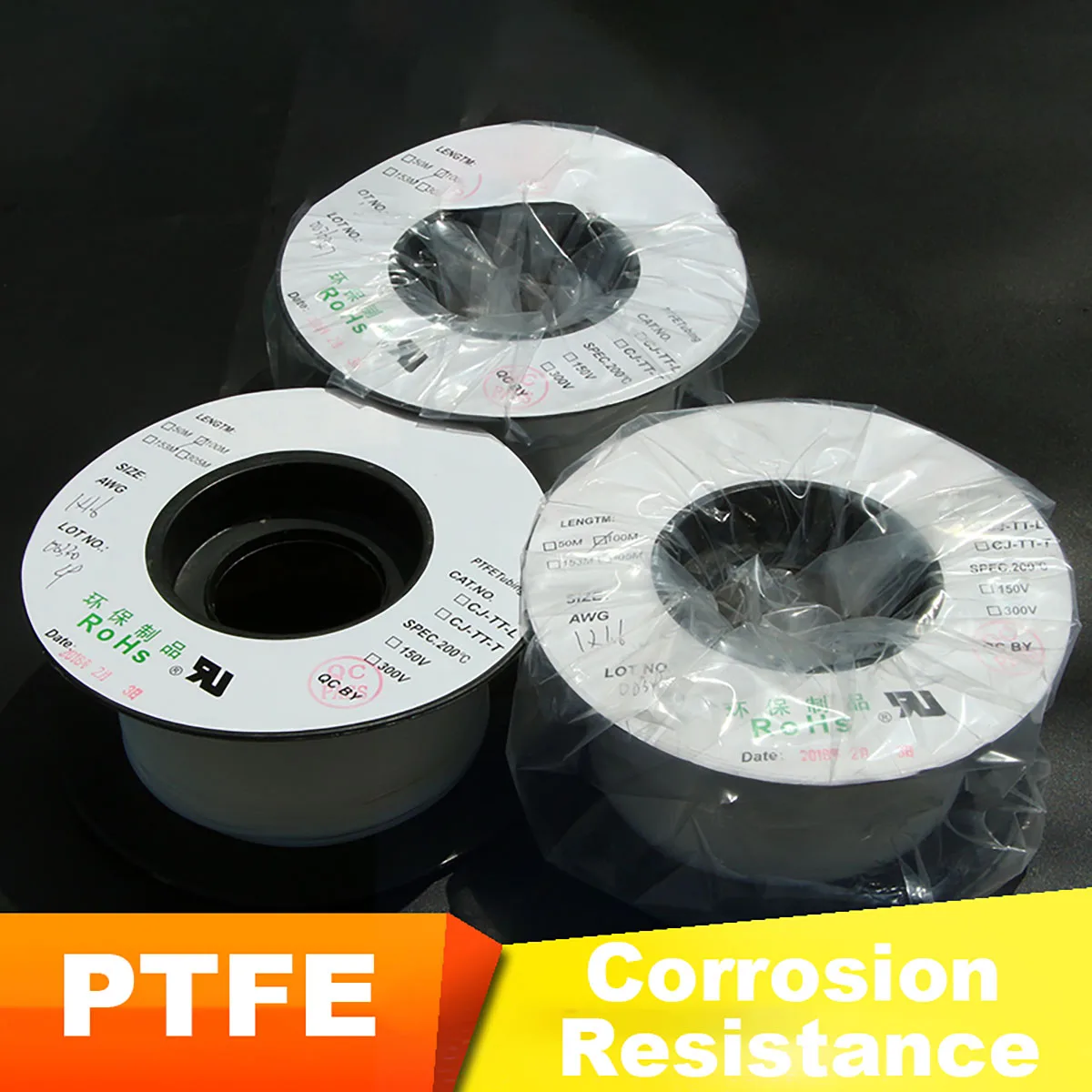 PTFE Tube ID 0.3 0.5 0.6 1 1.2 1.5 1.58 1.7 1.8 1.9mm Capillary Insulated Hose Rigid Pipe Temperature Corrosion Resistance