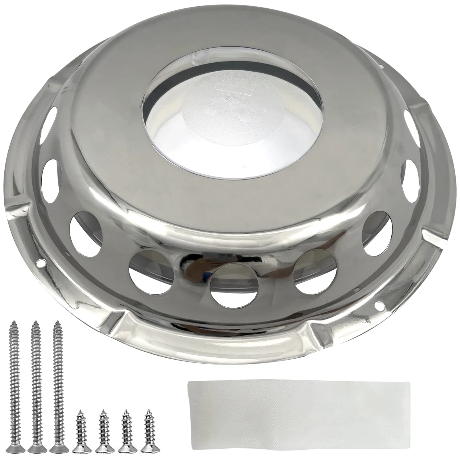 

ISURE MARINE Stainless Steel Cover For Deck Ventilator Boat Vent Caravan Exhaust Solar Fan